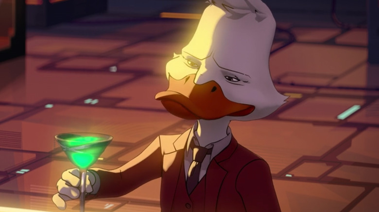 Howard The Duck drinks cocktail