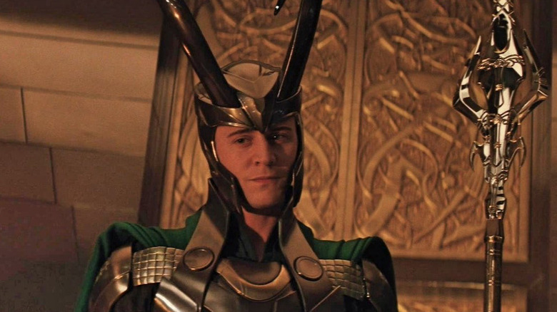 Loki with crown and staff