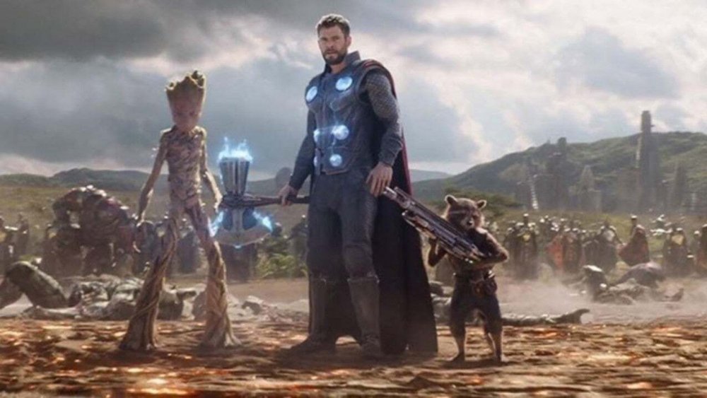 Groot, Thor, and Rocket in Avengers Infinity War