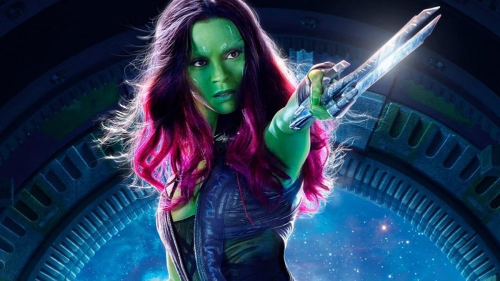 Zoe Saldana as Gamora in Guardians of the Galaxy