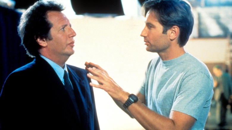 Garry Shandling and David Duchovny on The Larry Sanders Show