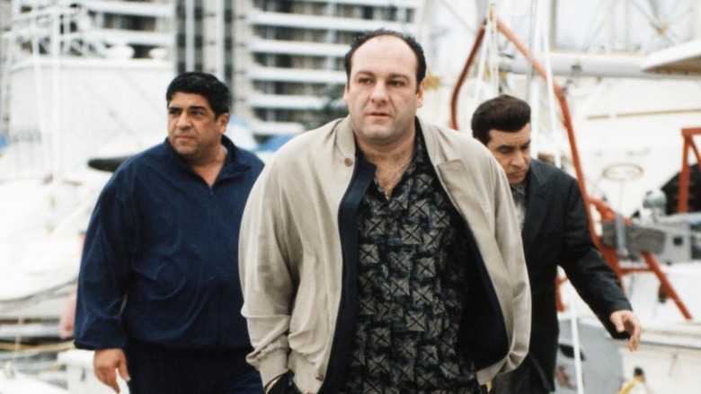 Vincent Pastore, James Gandolfini, and Steven Van Zandt on The Sopranos