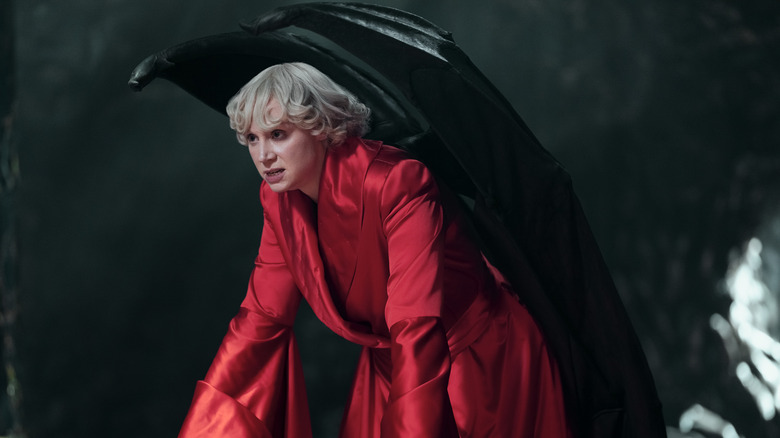 Gwendoline Christie as Lucifer looking angry