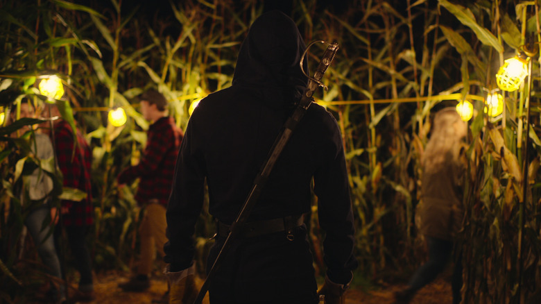 The killer walking in corn