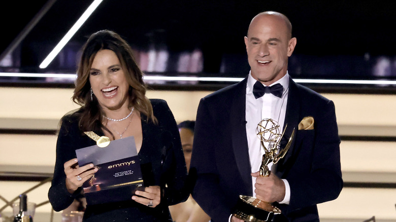 Mariska Hargitay and Christopher Meloni smiling