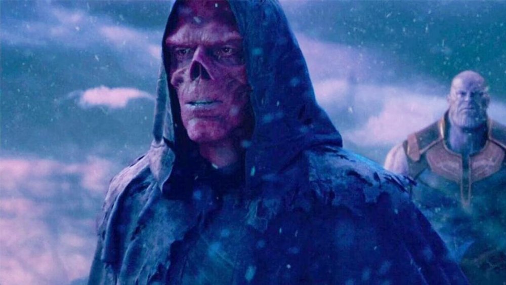 Ross Marquand as the Red Skull and Josh Brolin as Thanos in Avengers: Endgame