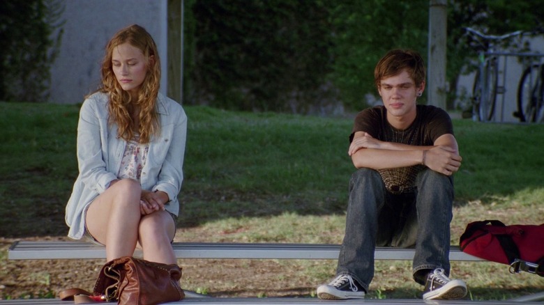 Friends sitting on bench