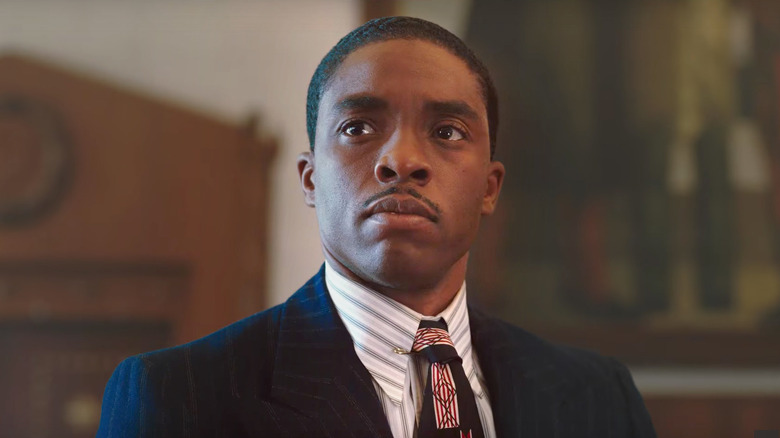 Chadwick Boseman as Thurgood Marshall in Marshall