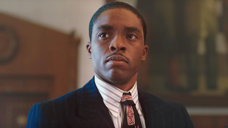 Chadwick Boseman as Thurgood Marshall in Marshall