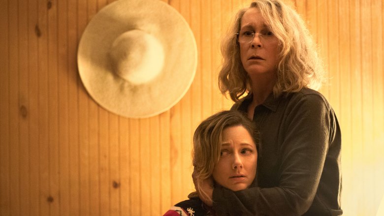 Jamie Lee Curtis and Judy Greer in Halloween