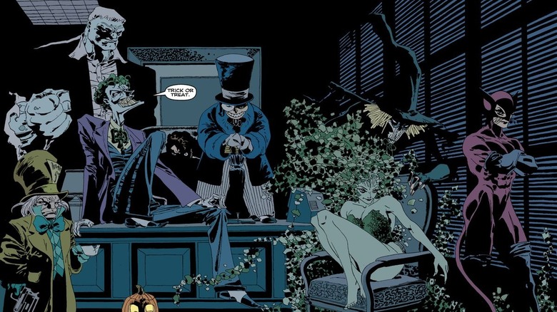 batman the long halloween rogues gallery panel