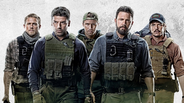 The lead characters of Triple Frontier preparing to go on a mission