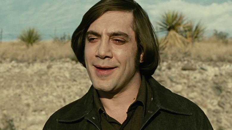 Anton Chigurh smiles