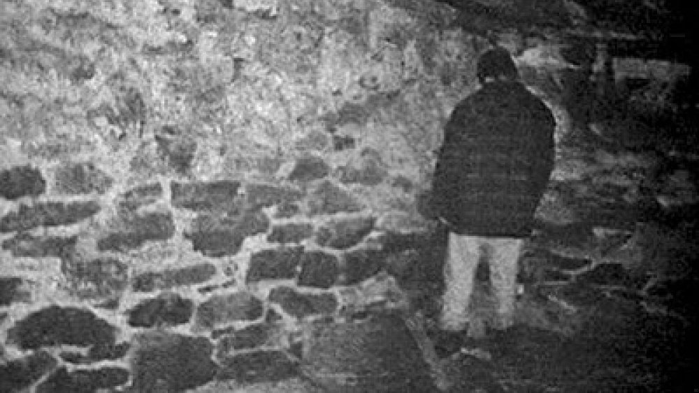 Michael C. Williams facing the wall in the cellar in The Blair Witch Project