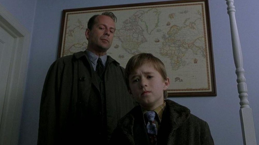 Bruce Willis as Malcolm Crowe and Haley Joel Osment as Cole Sear in The Sixth Sense