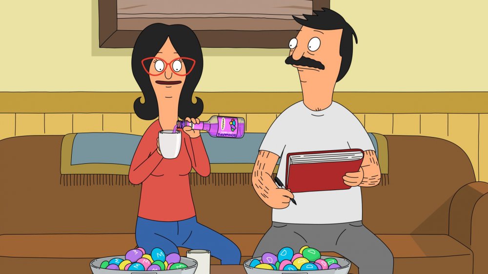 Bob and Linda painting eggs