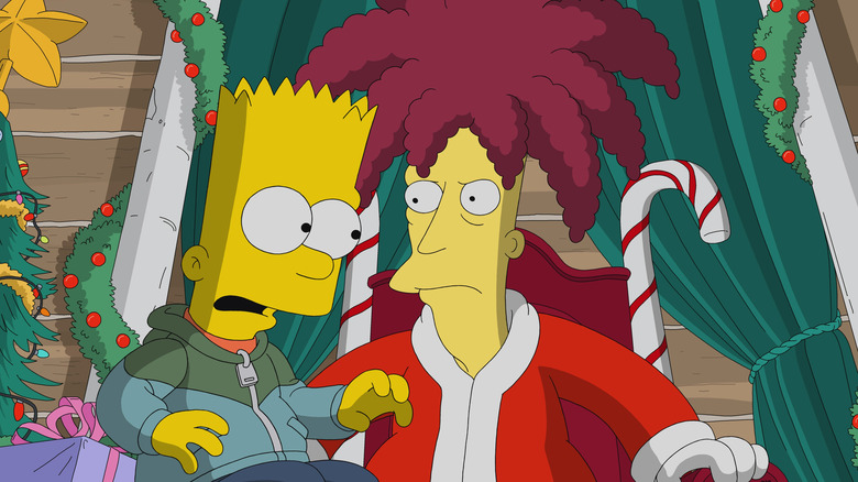 Sideshow bob holding Bart