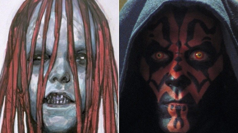 Darth Maul concept art versus final film