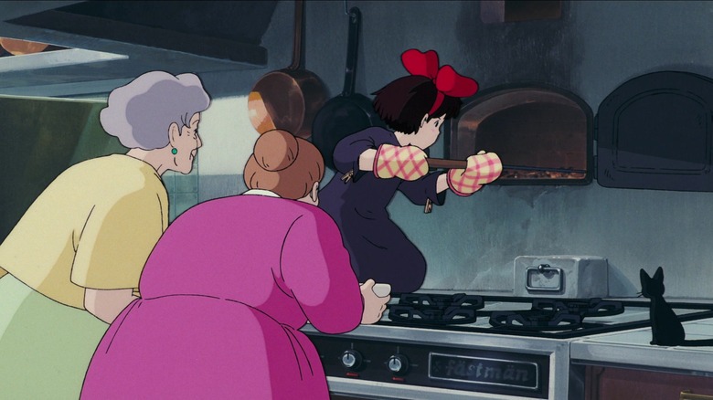 Madame, Barsa, Kiki, and Jiji in "Kiki's Delivery Service"