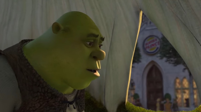 Shrek being worried