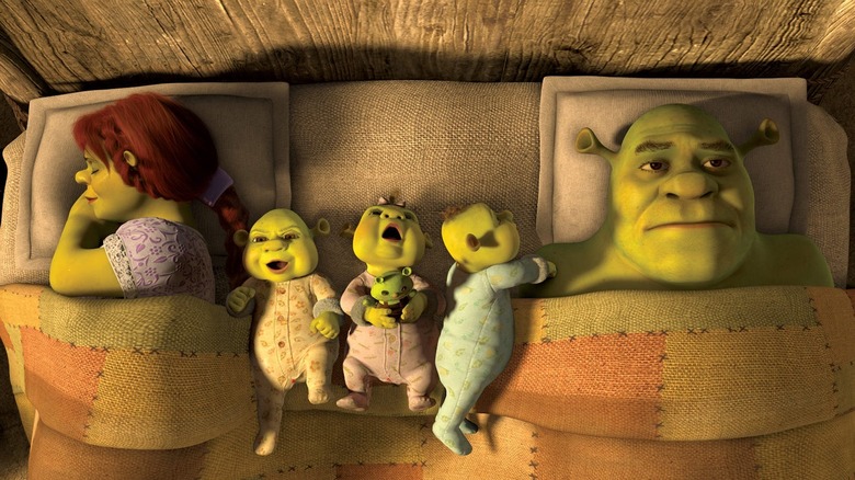 Shrek with his family