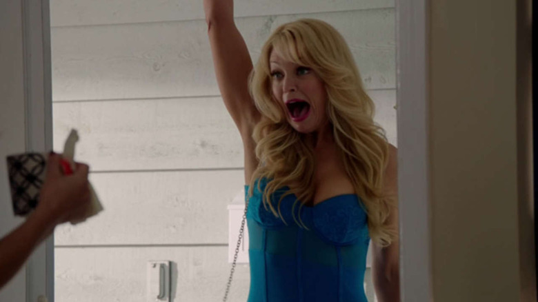 Donna Smoak yelling arm up