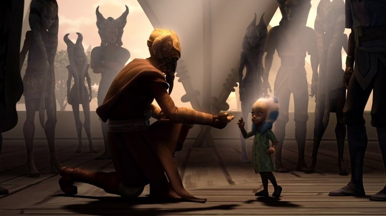 Plo Koon and 3 year old Ahsoka Tano