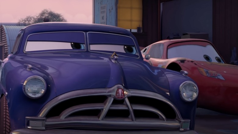 Doc Hudson and Lightning McQueen in Cars