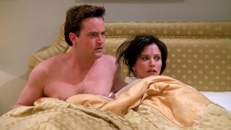 Monica and Chandler in bed