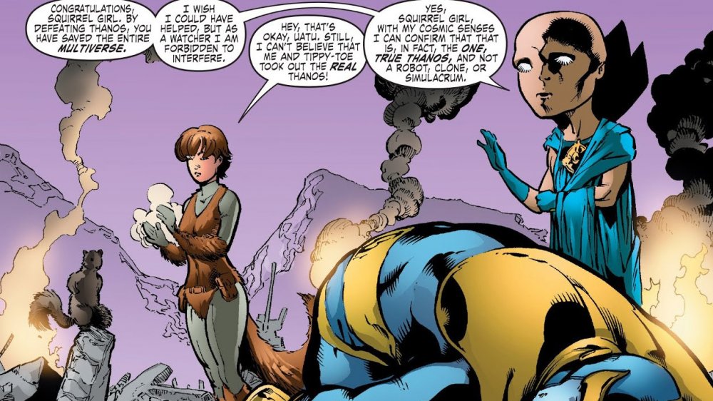 Thanos and Squirrel Girl