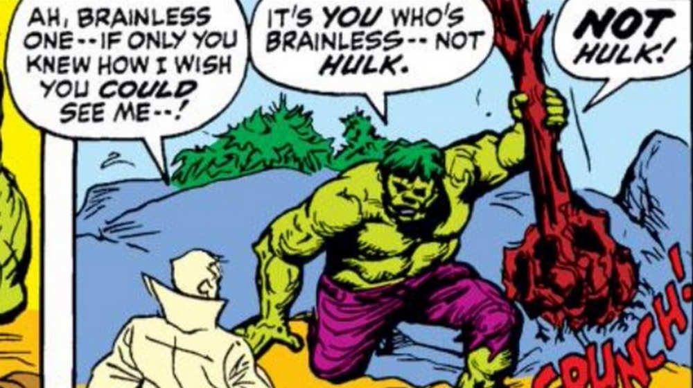 The Hulk seeing Doctor Strange's astral form in Marvel Feature #1