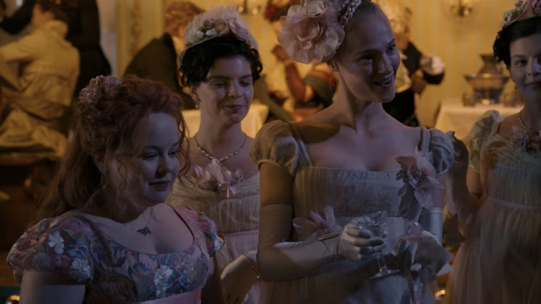 Penelope Featherington and Cressida Cowper in Bridgerton season 1