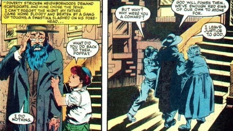 A shot from the story of Moon Knight's childhood