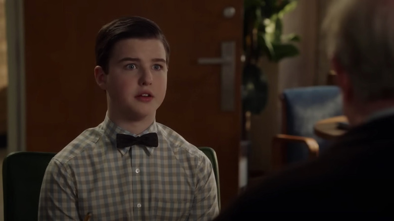 Young Sheldon talking 