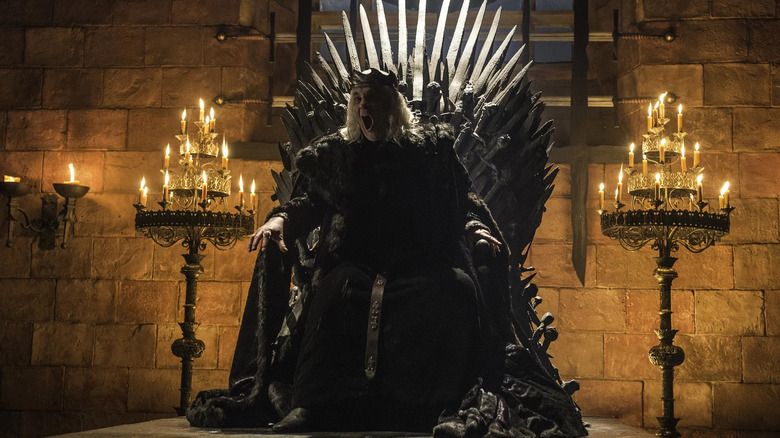 Mad King sits on Throne