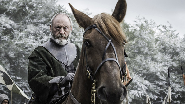 Davos rides a horse