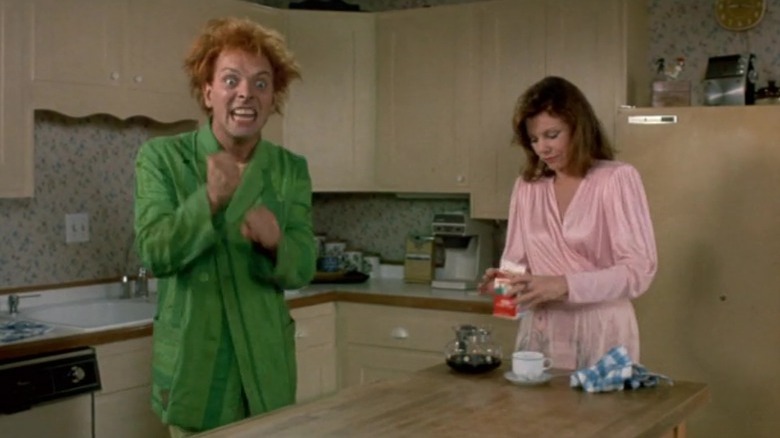 Drop Dead Fred rants maniacally while Polly Cronin makes coffee