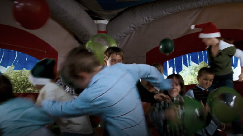 Four Christmases Children in a bouncy castle