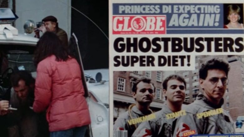 Newspaper featuring Ghostbusters