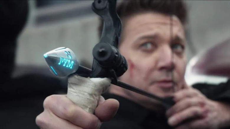 Clint Barton fires a Pym arrow