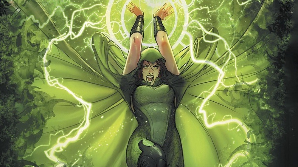 Enchantress wields green magic