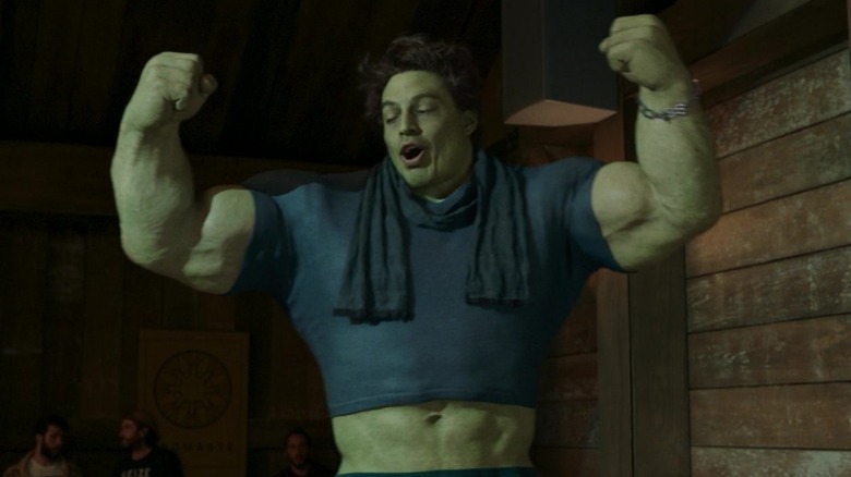Todd transforming into a Hulk