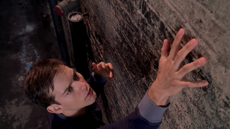 Spider-Man climbing