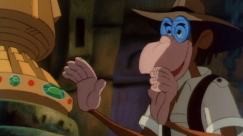 TaleSpin Professor O'Bowen reaching for idol