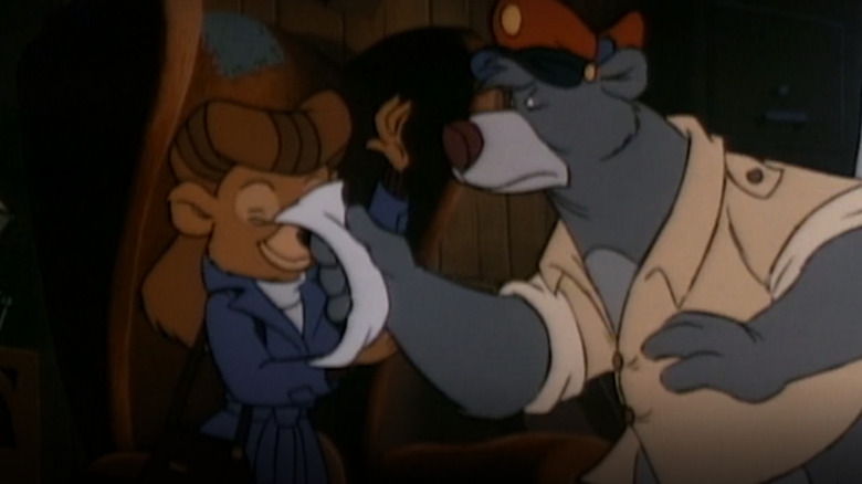 TaleSpin Baloo reading deed from Rebecca