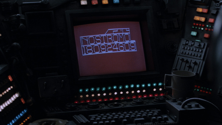 Computer screen saying Nostromo