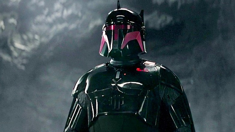 Moff Gideon wears Mandalorian armor