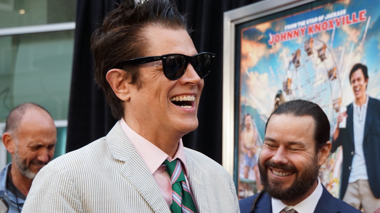 Johnny Knoxville in a suit