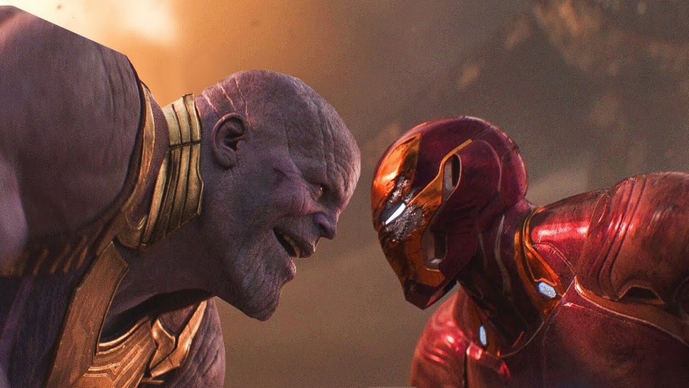 Josh Brolin and Robert Downey Jr. in Avengers: Infinity War