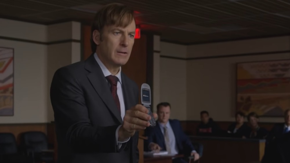 Jimmy pulling one of his courtroom stunts on Better Call Saul